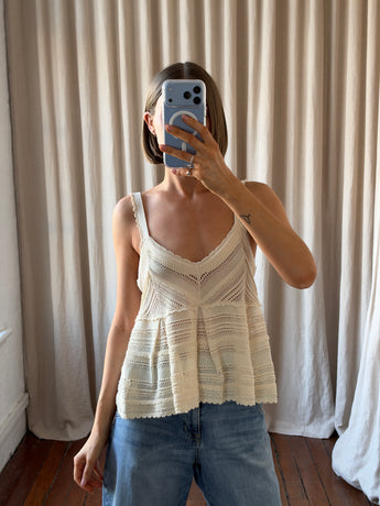 Zimmermann Lucky Lace Top Cream