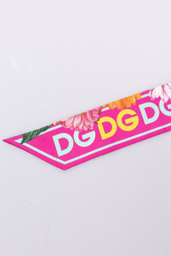 Dolce & Gabbana Gerbera-daisy Print Silk Twill Scarf