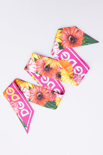 Dolce & Gabbana Gerbera-daisy Print Silk Twill Scarf