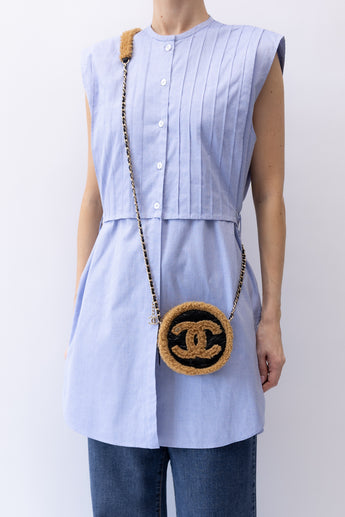 Chanel Shearling CC Round Bag 2020