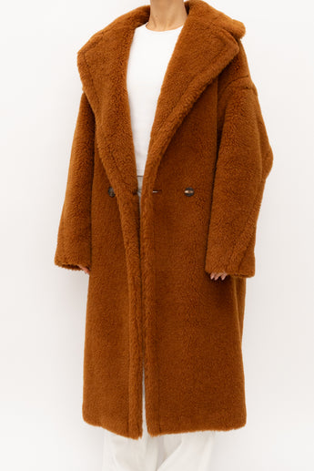 Max Mara Teddy Bear Icon Coat Camel