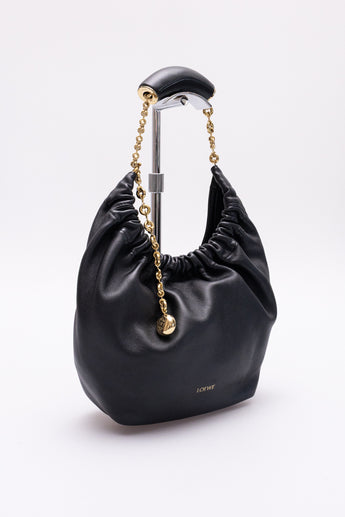 Loewe Squeeze Leather Shoulder Bag Small Black