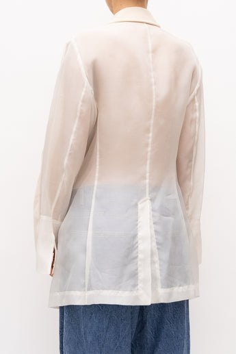 Esse Aire Tie Blazer Cream