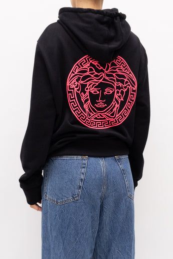 Versace Logo Print Zip Sweatshirt