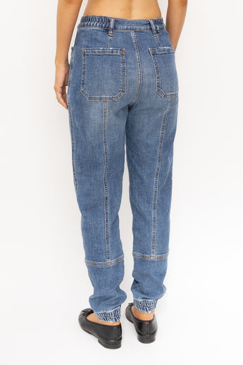 Retrofete Stretch Cargo Jeans Mid Blue