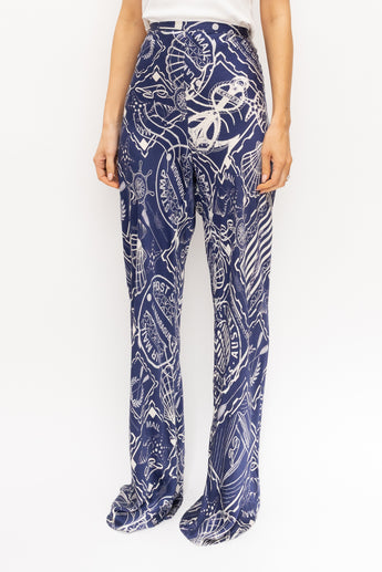 Shona Joy Blue Mer Silk Pants