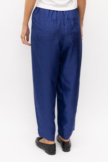Silk Laundry Twill Slouch Pant Blue