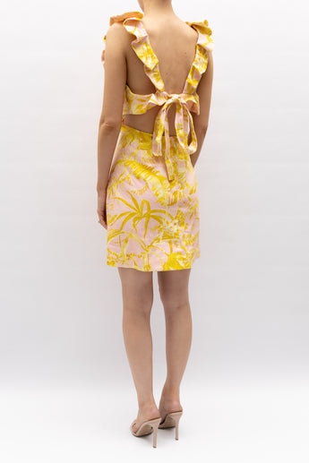 Zimmermann Golden Ruffle Mini Dress