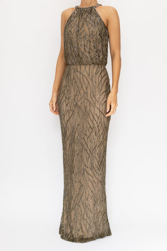 Rachel Gilbert Toriana Gown Green