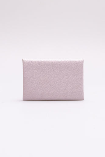 Hermes Calvi Cardholder Mauve Pale