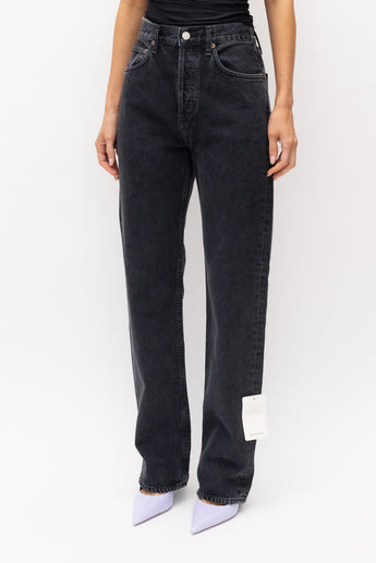 Agolde Fran Straight Leg Jean Black