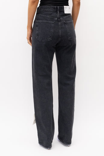Agolde Fran Straight Leg Jean Black