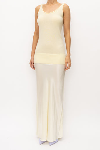 Christopher Esber Lemon Cashmere Slip Dress
