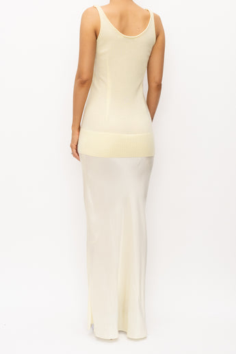 Christopher Esber Lemon Cashmere Slip Dress