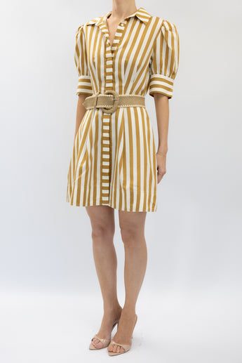 Rebecca Vallance Lucas Striped Mini Dress