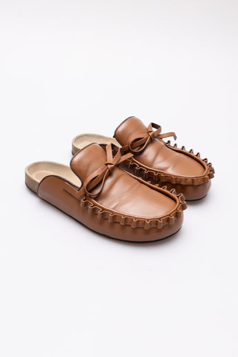 JW Anderson Ruffle Loafers Tan