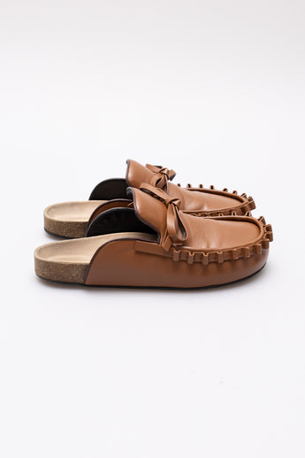 JW Anderson Ruffle Loafers Tan