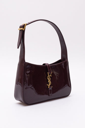 Saint Laurent Le 5 a 7 Hobo Shoulder Bag Dark Red Wine