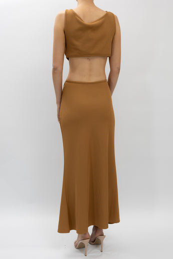 Christopher Esber Cross Panel Crystal Dress