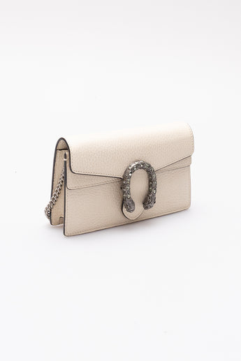Gucci Dionysus Super Mini Leather Bag White