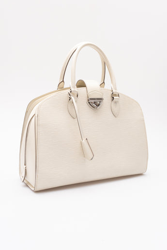 Louis Vuitton Pont Neuf Handbag Epi White GM