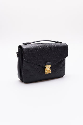 Louis Vuitton Pochette Metis Bag Black with Monogram Confidential Bandeau