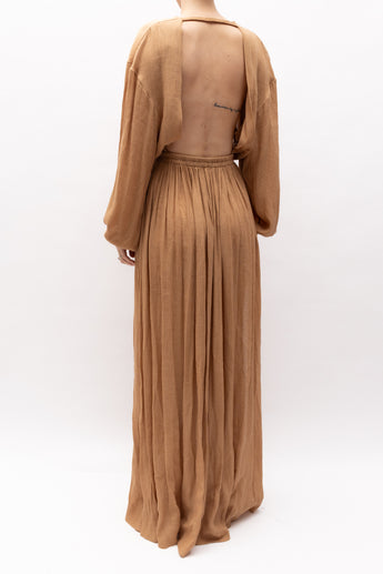 Matteau Deep V-Neck Maxi Dress