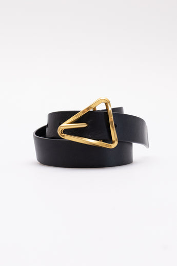 Bottega Veneta Triangle-Buckle Leather Belt