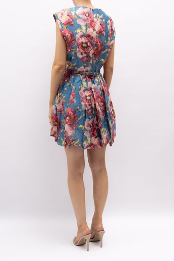 Zimmermann High Tide Belted Bubble Mini Dress