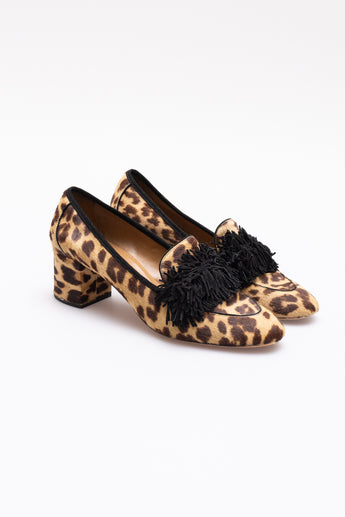 Aquazzura Leopard Wild Heeled Loafers