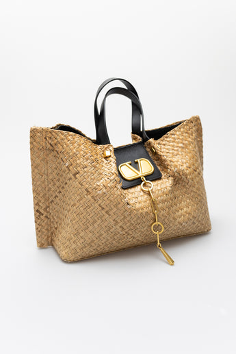 Valentino Straw Tote Bag
