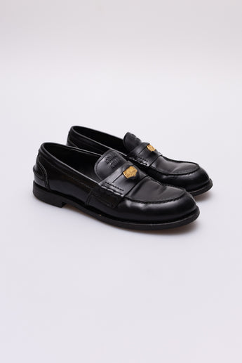 Miu Miu Brushed Leather Penny Loafers