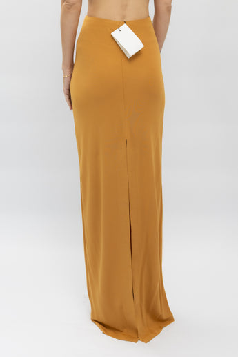 Christopher Esber Sculpted Buckle Strap Column Skirt