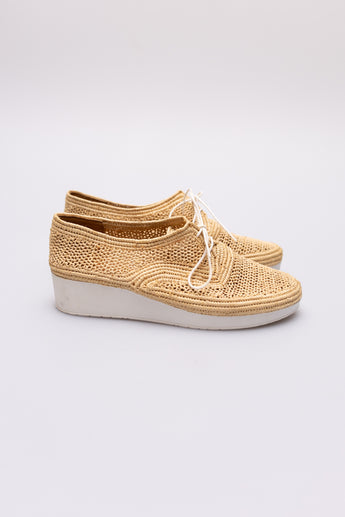 Clergerie Vicole Raffia Platform Shoe