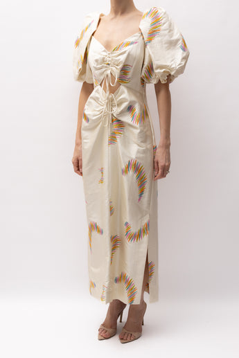 Alemais Emery Embroidered Midi Dress