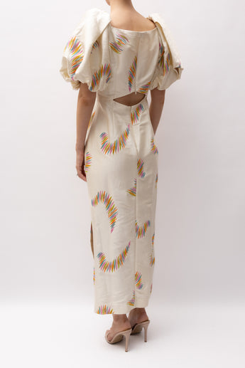 Alemais Emery Embroidered Midi Dress