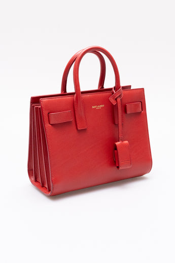 Saint Laurent Baby Sac de Jour Handbag Red