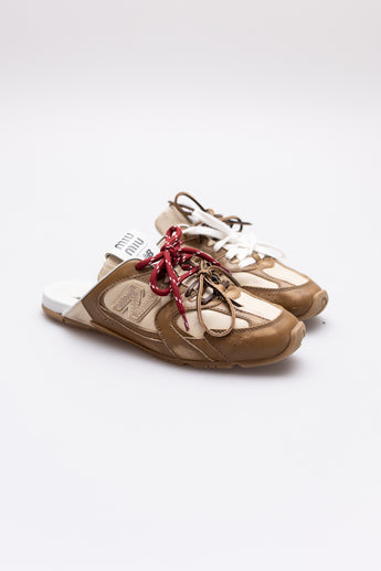 Miu Miu x New Balance 530 SL Leather Mules