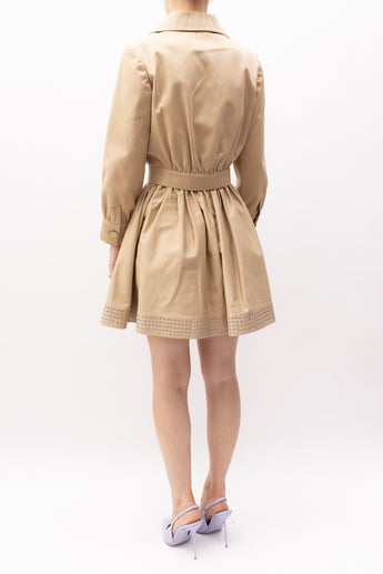 Alaia Jacket and Eyelet Mini Skirt Set