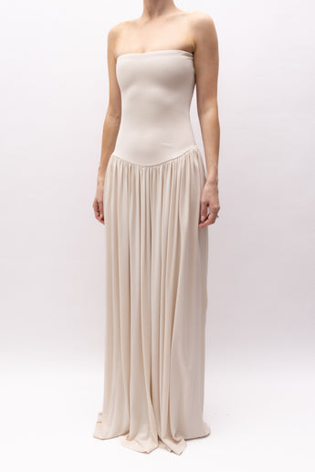 Aya Muse Dia Gathered Strapless Maxi Dress