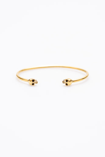 Alexander McQueen Gold Twin Skull Bracelet