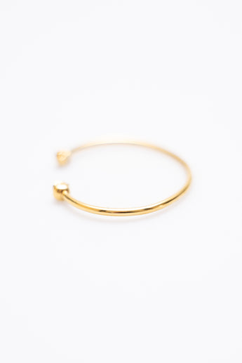 Alexander McQueen Gold Twin Skull Bracelet