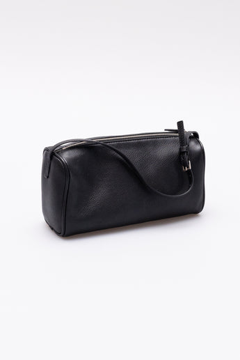 The Row 90s Leather Shoulder Bag Black