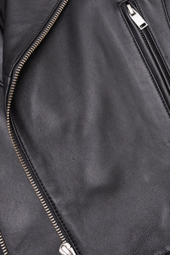 Ena Pelly Leather Jacket Black