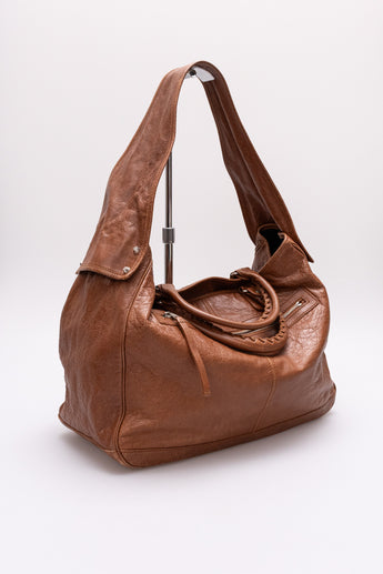 Balenciaga Motocross Classic Bridge Bag Brown