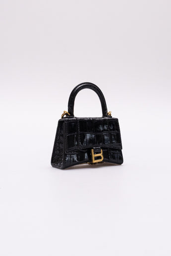 Balenciaga Hourglass Mini Bag Black