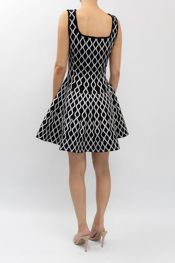 Maje Sleeveless Jumper Geometric Dress