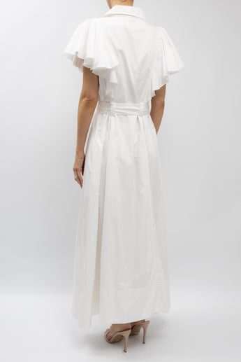 Aje Kindred Frill Sleeve Midi Dress