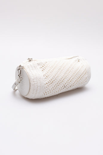 Loewe X Paula's Ibiza Raffia Clutch Bag White