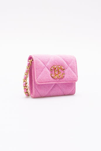 Chanel Mini 19 Bag Pink Denim